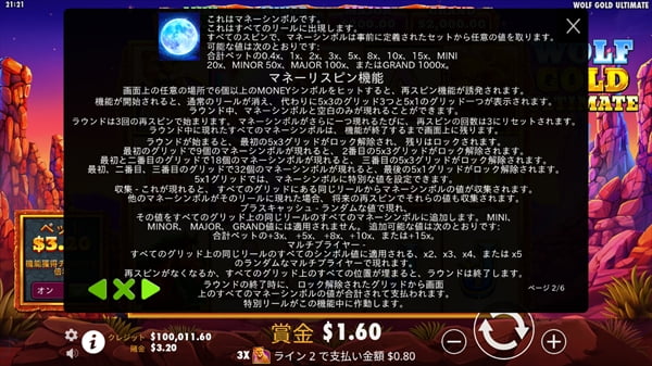 マネーリスピン機能のみ